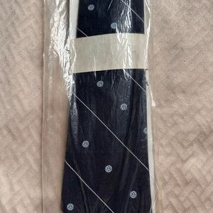 Vintage Navy Blue VW Patterned Tie